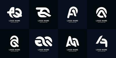 Collection letter A or AQ monogram logo design vector