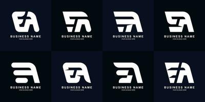 colección letra ea o ae monograma logo diseño vector