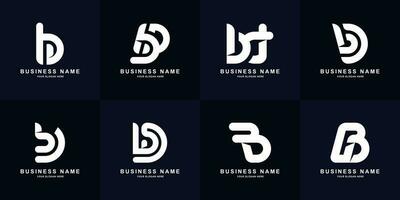Collection letter BD or DB monogram logo design vector