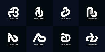 colección letra ab o licenciado en Letras monograma logo diseño vector