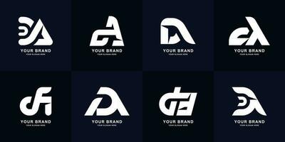 Collection letter DA or AD monogram logo design vector