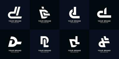 Collection letter DL or LD monogram logo design vector