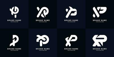 Collection letter XP or PX monogram logo design vector