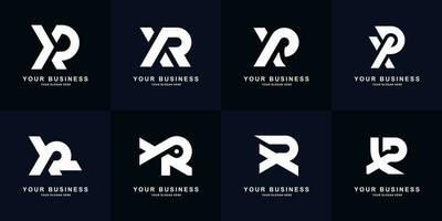 Collection letter XR or RX monogram logo design vector