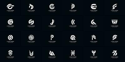 Collection full set abstract letter a - z monogram logo template design vector