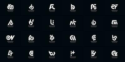 Collection full set abstract combine letter a - z monogram logo design vector