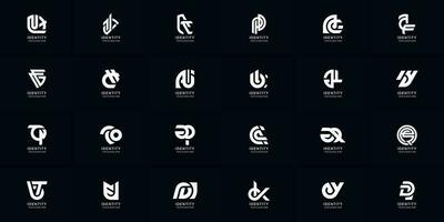 Collection full set abstract combine letter a - z monogram logo design vector