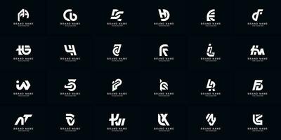 Collection full set abstract combine letter a - z monogram logo design vector