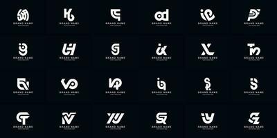 Collection full set abstract combine letter a - z monogram logo design vector