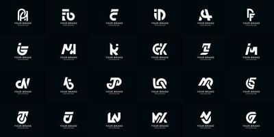 Collection full set abstract combine letter a - z monogram logo design vector