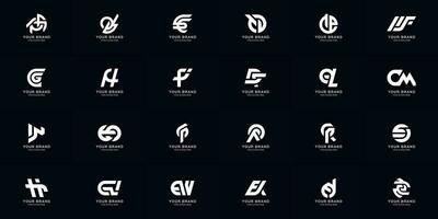 Collection full set abstract combine letter a - z monogram logo design vector