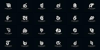 Collection full set abstract combine letter a - z monogram logo design vector