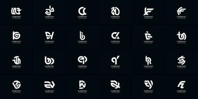 Collection full set abstract combine letter a - z monogram logo design vector