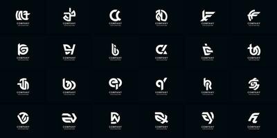 Collection full set abstract combine letter a - z monogram logo design vector