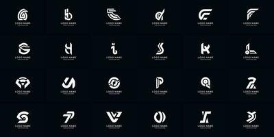 Collection full set abstract letter a - z monogram logo template design vector