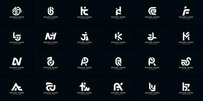 Collection full set abstract combine letter a - z monogram logo design vector