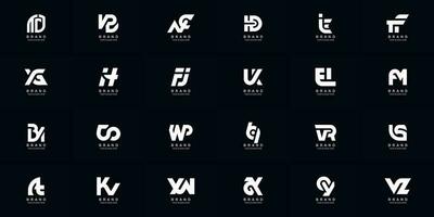 Collection full set abstract combine letter a - z monogram logo design vector