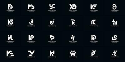 Collection full set abstract combine letter a - z monogram logo design vector