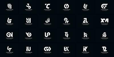 Collection full set abstract combine letter a - z monogram logo design vector