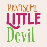 Handsome Little Devil-Halloween design vector
