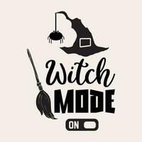 witch mode on-Halloween design vector