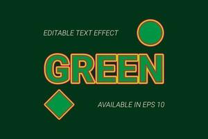 green text effect, this design is suitable for pamphlets, t-shirts, banners, or web designs vector