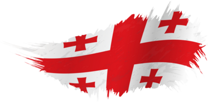 bandera de georgia en estilo grunge con efecto ondulante. png