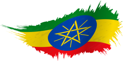 vlag van Ethiopië in grunge stijl met golvend effect. png