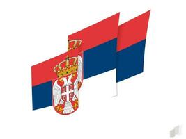 Serbia flag in an abstract ripped design. Modern design of the Serbia flag. vector