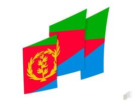 eritrea bandera en un resumen rasgado diseño. moderno diseño de el eritrea bandera. vector