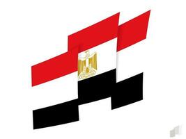 Egypt flag in an abstract ripped design. Modern design of the Egypt flag. vector