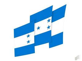 Honduras flag in an abstract ripped design. Modern design of the Honduras flag. vector