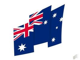 Australia flag in an abstract ripped design. Modern design of the Australia flag. vector