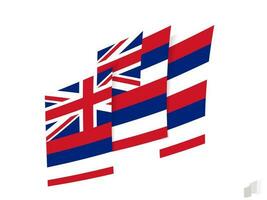 Hawai bandera en un resumen rasgado diseño. moderno diseño de el Hawai bandera. vector