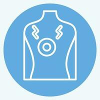 Icon Chest Pain 2. related to Body Ache symbol. blue eyes style. simple design editable. simple illustration vector