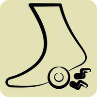 Icon Foot 2. related to Body Ache symbol. hand drawn style. simple design editable. simple illustration vector