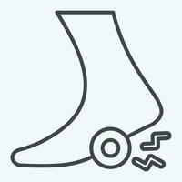 Icon Foot 2. related to Body Ache symbol. line style. simple design editable. simple illustration vector