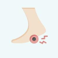 Icon Foot 2. related to Body Ache symbol. flat style. simple design editable. simple illustration vector