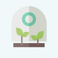 Icon Greenhouse. related to Agriculture symbol. flat style. simple design editable. simple illustration vector