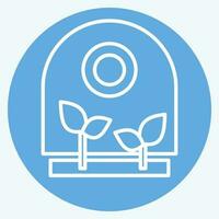 Icon Greenhouse. related to Agriculture symbol. blue eyes style. simple design editable. simple illustration vector