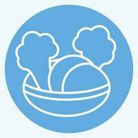 Icon Vegetables. related to Agriculture symbol. blue eyes style. simple design editable. simple illustration vector