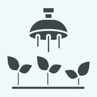 Icon Watering. related to Agriculture symbol. glyph style. simple design editable. simple illustration vector