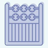 Icon Fence. related to Agriculture symbol. two tone style. simple design editable. simple illustration vector