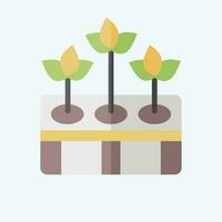 Icon Hydroponic Gardening. related to Agriculture symbol. flat style. simple design editable. simple illustration vector