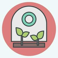 Icon Greenhouse. related to Agriculture symbol. color mate style. simple design editable. simple illustration vector