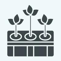 Icon Hydroponic Gardening. related to Agriculture symbol. glyph style. simple design editable. simple illustration vector