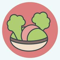 Icon Vegetables. related to Agriculture symbol. color mate style. simple design editable. simple illustration vector