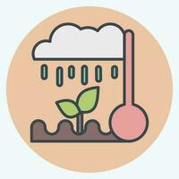 Icon Climate. related to Agriculture symbol. color mate style. simple design editable. simple illustration vector