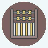 Icon Fence. related to Agriculture symbol. color mate style. simple design editable. simple illustration vector