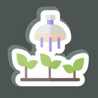 Sticker Watering. related to Agriculture symbol. simple design editable. simple illustration vector